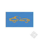 Magnes Auto bryst logo, orange