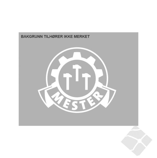 Mestermerket logo, hvit - 130mm