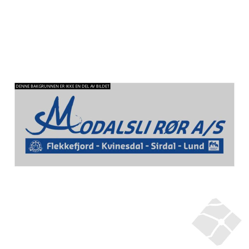 Modalsli rør logo 179mm, blå