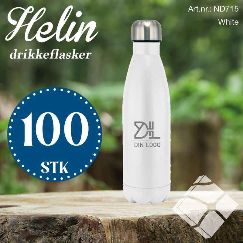 Drikkeflaske Helin m/lasergravert logo - 100 stk.