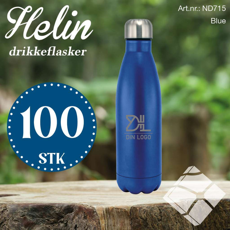 Drikkeflaske Helin m/lasergravert logo - 100 stk.