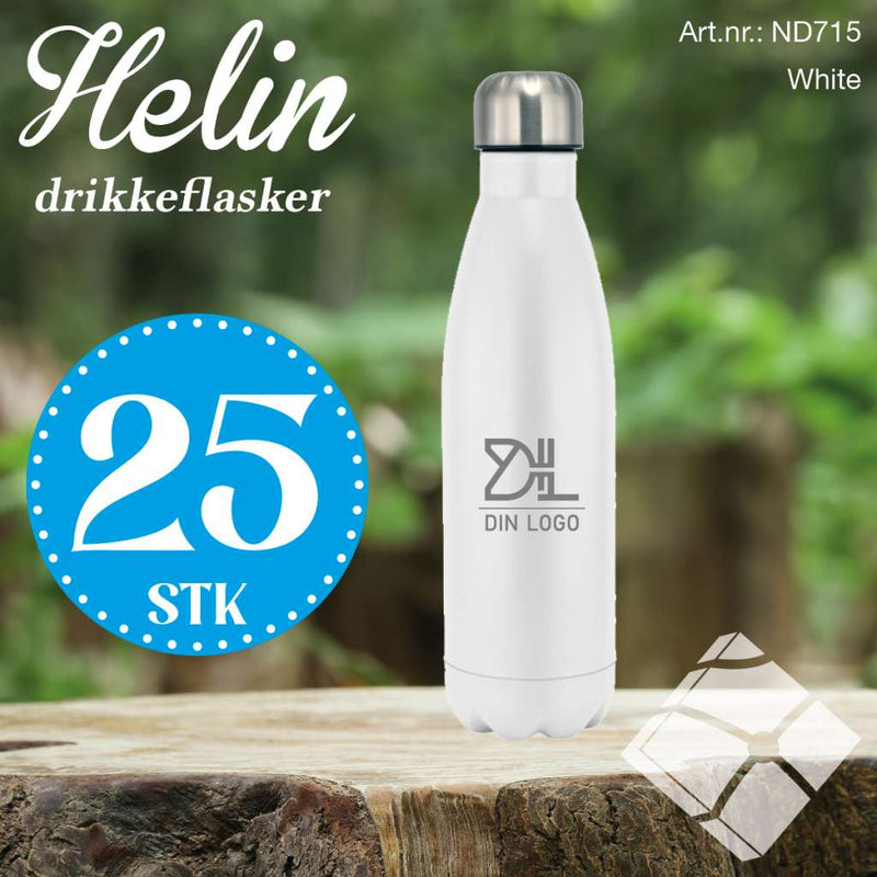 Drikkeflaske Helin m/lasergravert logo - 25 stk.