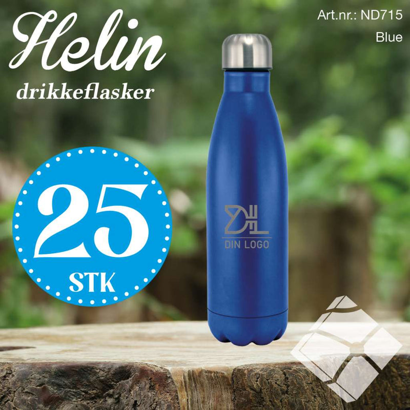 Drikkeflaske Helin m/lasergravert logo - 25 stk.