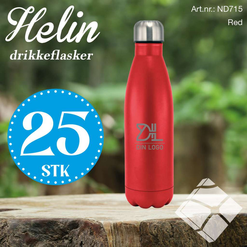 Drikkeflaske Helin m/lasergravert logo - 25 stk.