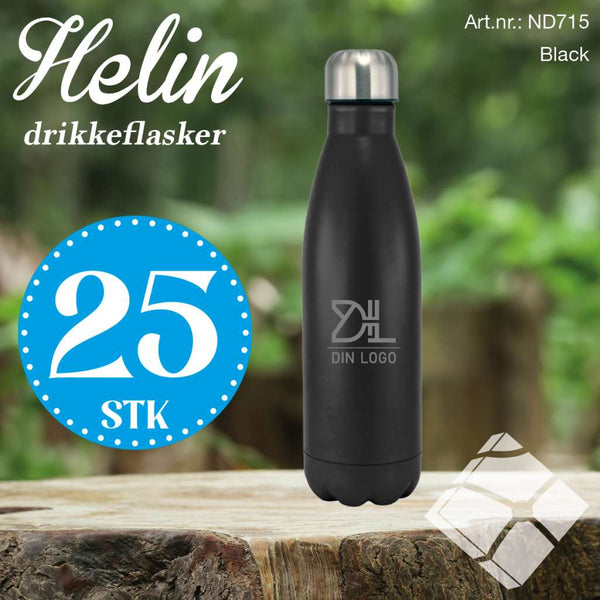 Drikkeflaske Helin m/lasergravert logo - 25 stk.