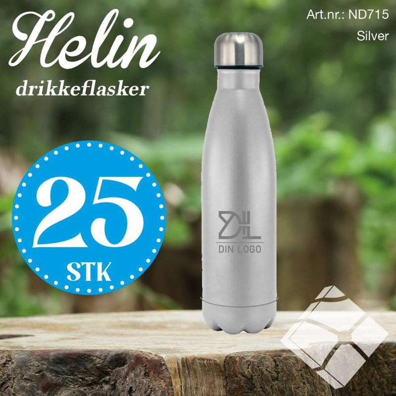 Drikkeflaske Helin m/lasergravert logo - 25 stk.