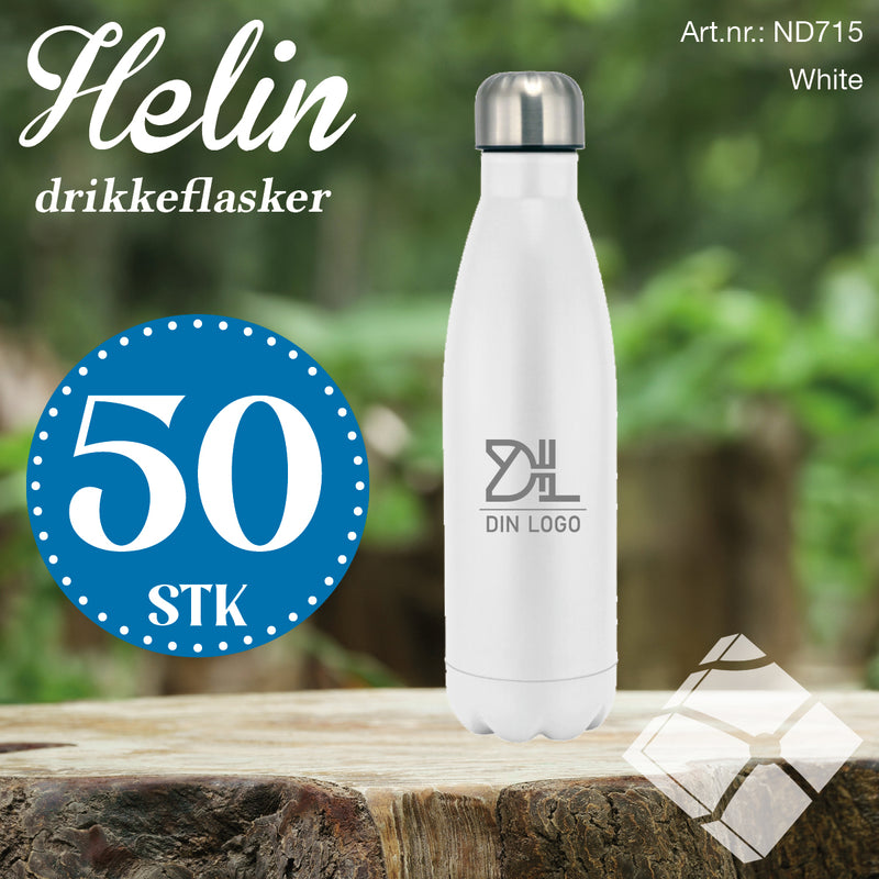 Drikkeflaske Helin m/lasergravert logo - 50 stk