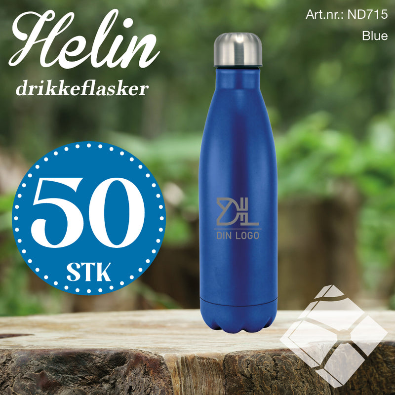 Drikkeflaske Helin m/lasergravert logo - 50 stk