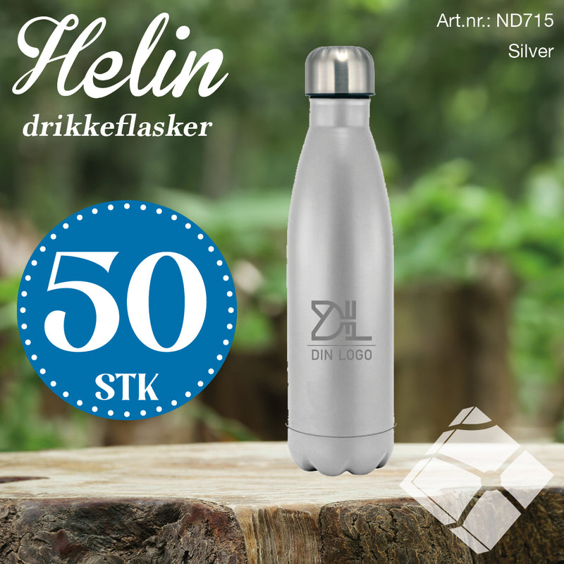 Drikkeflaske Helin m/lasergravert logo - 50 stk