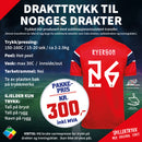 Drakt trykk til Norges VM drakt