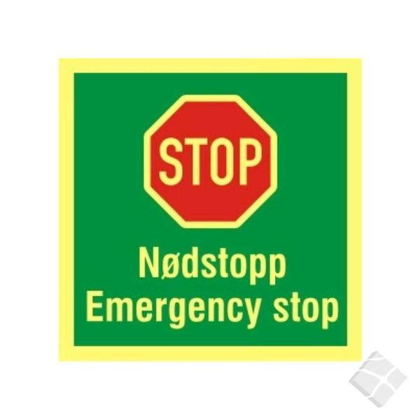 Nødstopp etterlysende skilt