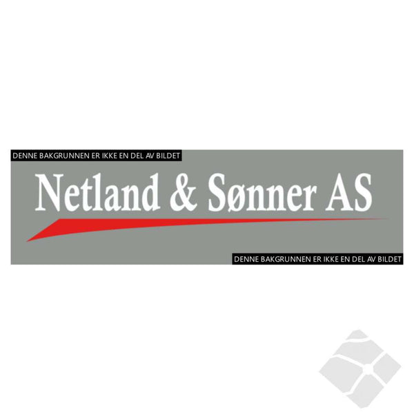 Netland & Sønner rygg, hvit/rød