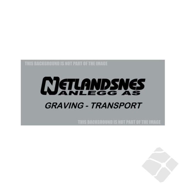 Netlandsnes bryst logo, sort