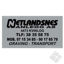 Netlandsnes rygglogo, sort