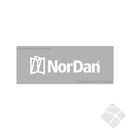 Nordan brystlogo, hvit