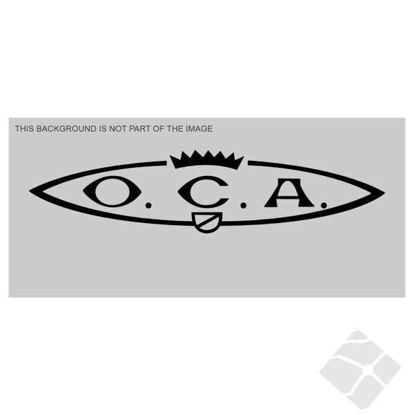 O.C.A. logo symbol rygglogo, sort