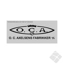 O.C.Axelsens fabrikker AS bryst logo, sort
