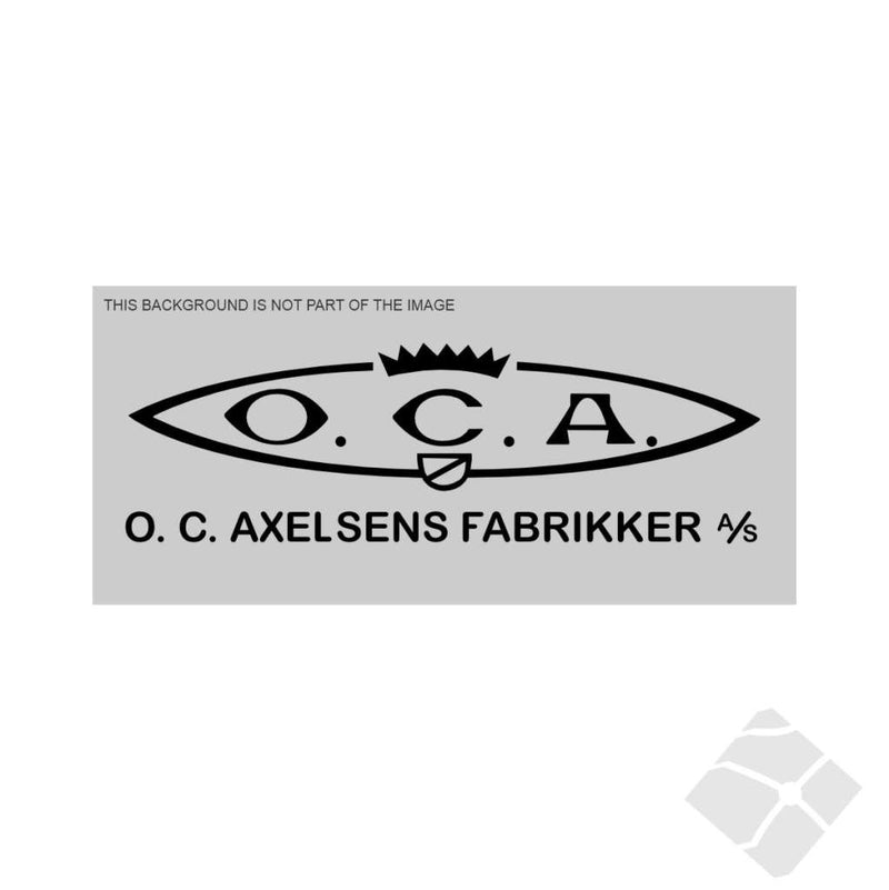 O.C.Axelsens fabrikker AS bryst logo, sort