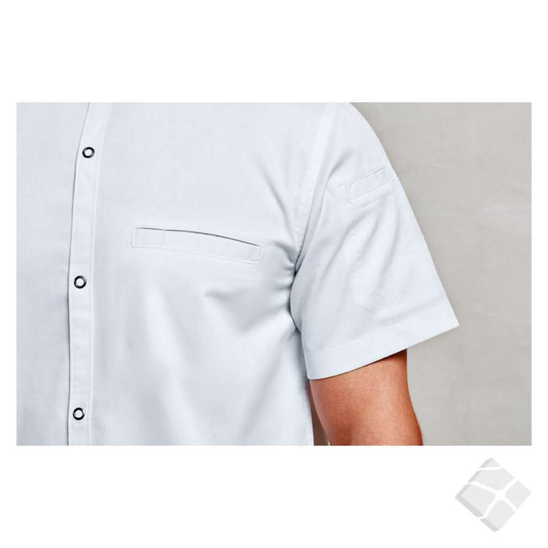 Chef`s recycled short sleeve shirt, sort