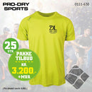 25 stk Sport T-skjorte m/brystlogo, gul