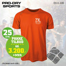 25 stk Sport T-skjorte m/brystlogo, orange