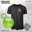 25 stk Sport T-skjorte m/brystlogo, sort