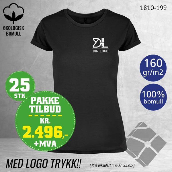 25 stk Fashion t-skjorte Kos, sort