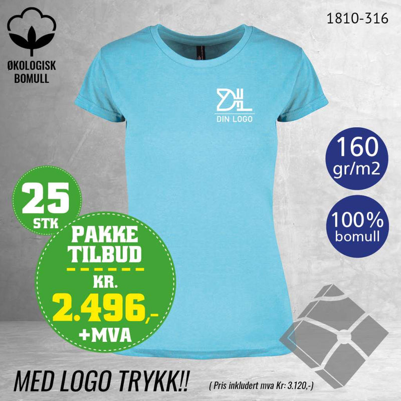 25 stk Fashion t-skjorte Kos, horisont blue