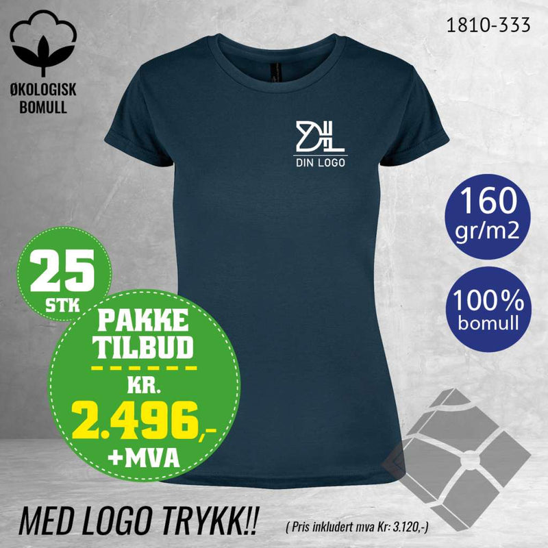 25 stk Fashion t-skjorte Kos, petrol blue