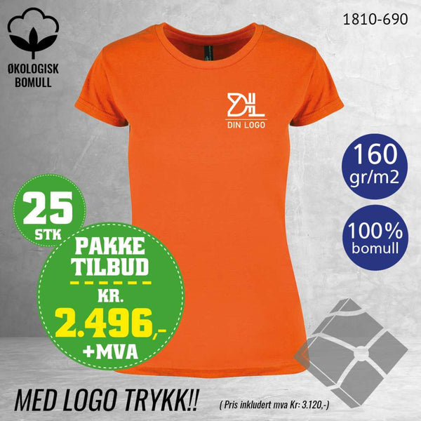 25 stk Fashion t-skjorte Kos, orange