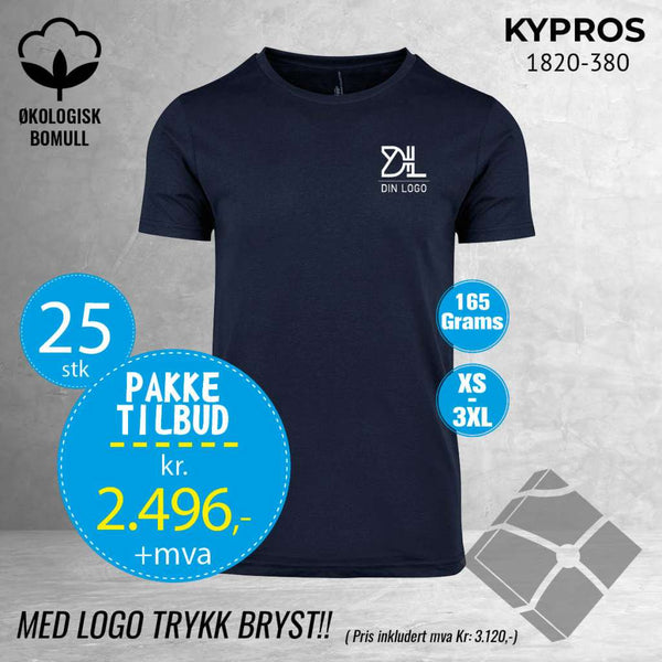 25 stk Fashion t-skjorte - Kypros, marine