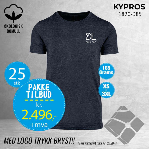 25 stk Fashion t-skjorte - Kypros, marinemelert