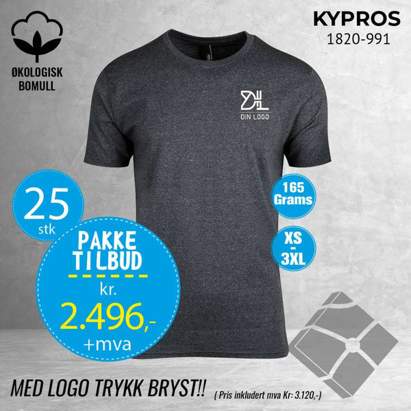 25 stk Fashion t-skjorte - Kypros, sortblend