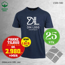 25 stk T-skjorte m/stor brystlogo, marine
