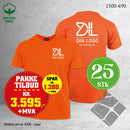 25 stk T-skjorte m/bryst & rygglogo, orange