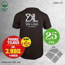 25 stk T-skjorte m/rygglogo, stålgrå