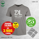 25 stk T-skjorte m/stor brystlogo, grå