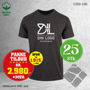 25 stk T-skjorte m/stor brystlogo, koksgrå