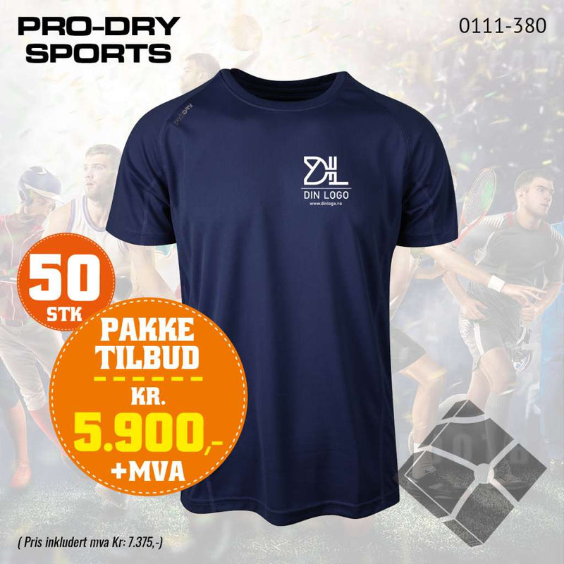 50 stk Sport T-skjorte m/brystlogo, marine