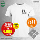 50 stk T-skjorte med brystlogo, hvit