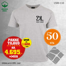 50 stk T-skjorte med brystlogo, aske