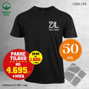50 stk T-skjorte med brystlogo, sort