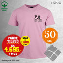50 stk T-skjorte med brystlogo, rosa