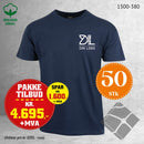 50 stk T-skjorte med brystlogo, marine