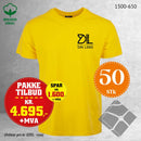 50 stk T-skjorte med brystlogo, gul