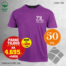 50 stk T-skjorte med brystlogo, lilla
