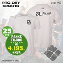 25 stk Sport t-skjorte m/bryst & rygglogo, hvit