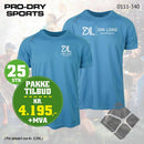 25 stk Sport T-skjorte m/bryst & rygglogo, turkis