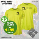 25 stk Sport T-skjorte m/byst & rygglogo, yellow