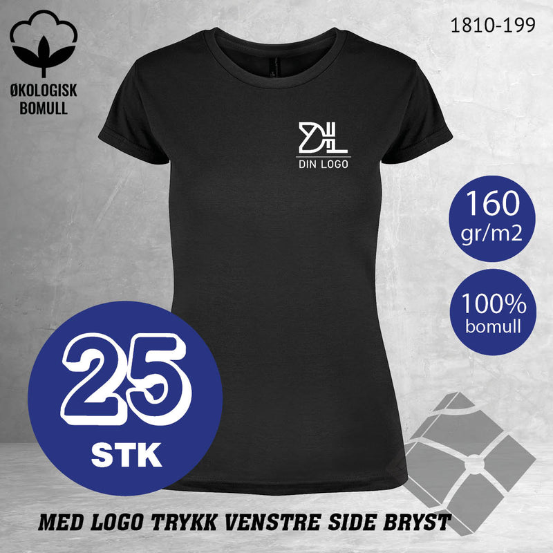 25 stk Fashion t-skjorte Kos, sort